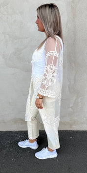 Helena - Kimono- Beige- Nyhet