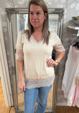 Helma - Topp - Spets - Beige - Nyhet