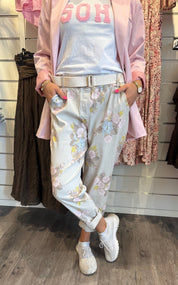 Henny Magiska byxor  Flower Beige