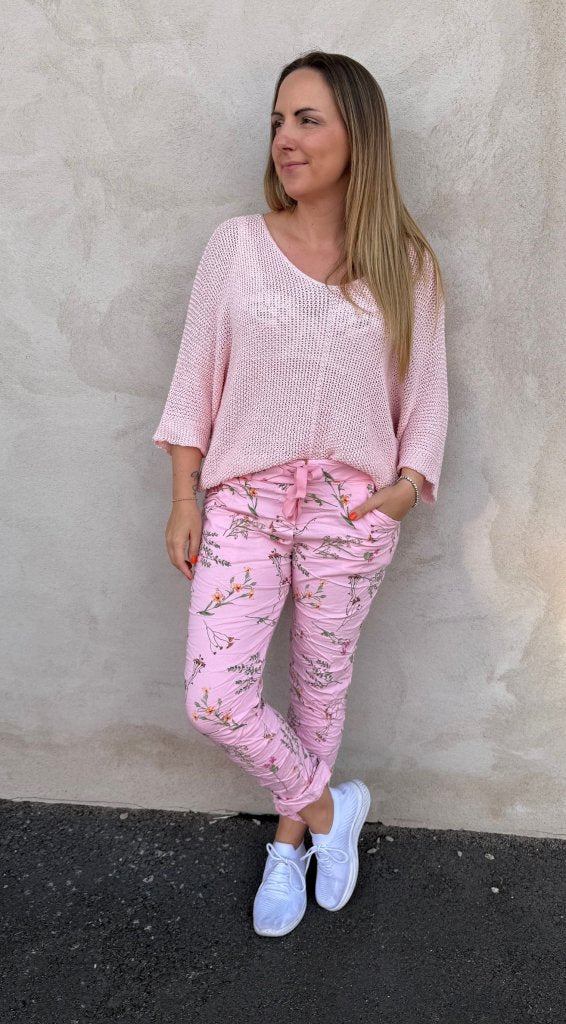 Harriet - Byxor - Flower - Rosa- Nyhet