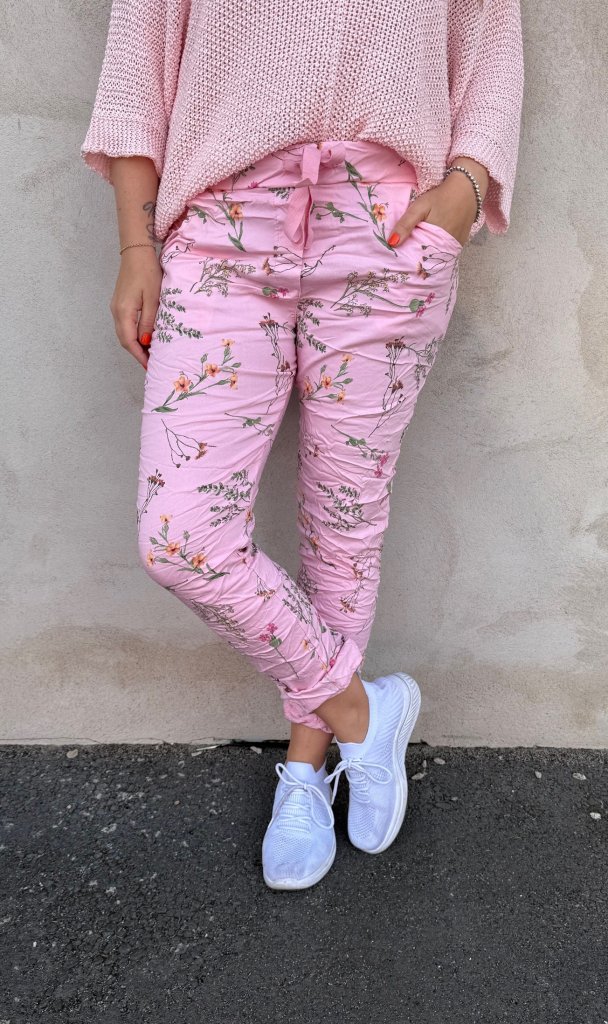 Harriet - Byxor - Flower - Rosa- Nyhet