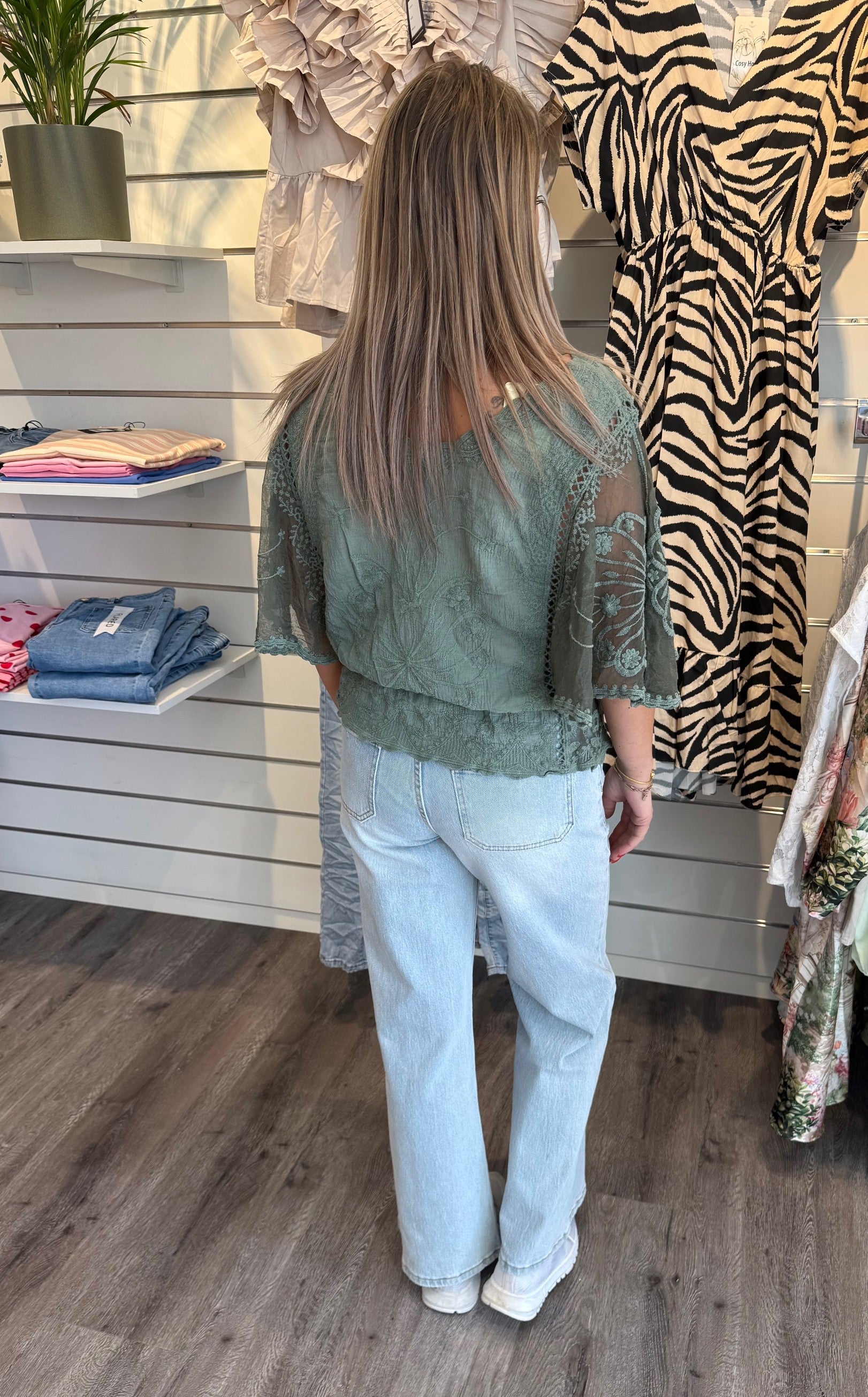 Grace - Spetstopp Khaki