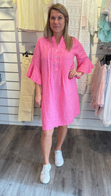 Idun - Linneklänning - Rosa