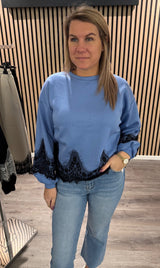 Ingrid Tröja - Spets - Blå