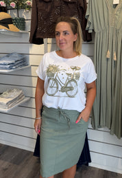Linda - Tshirt - Cykel Khaki