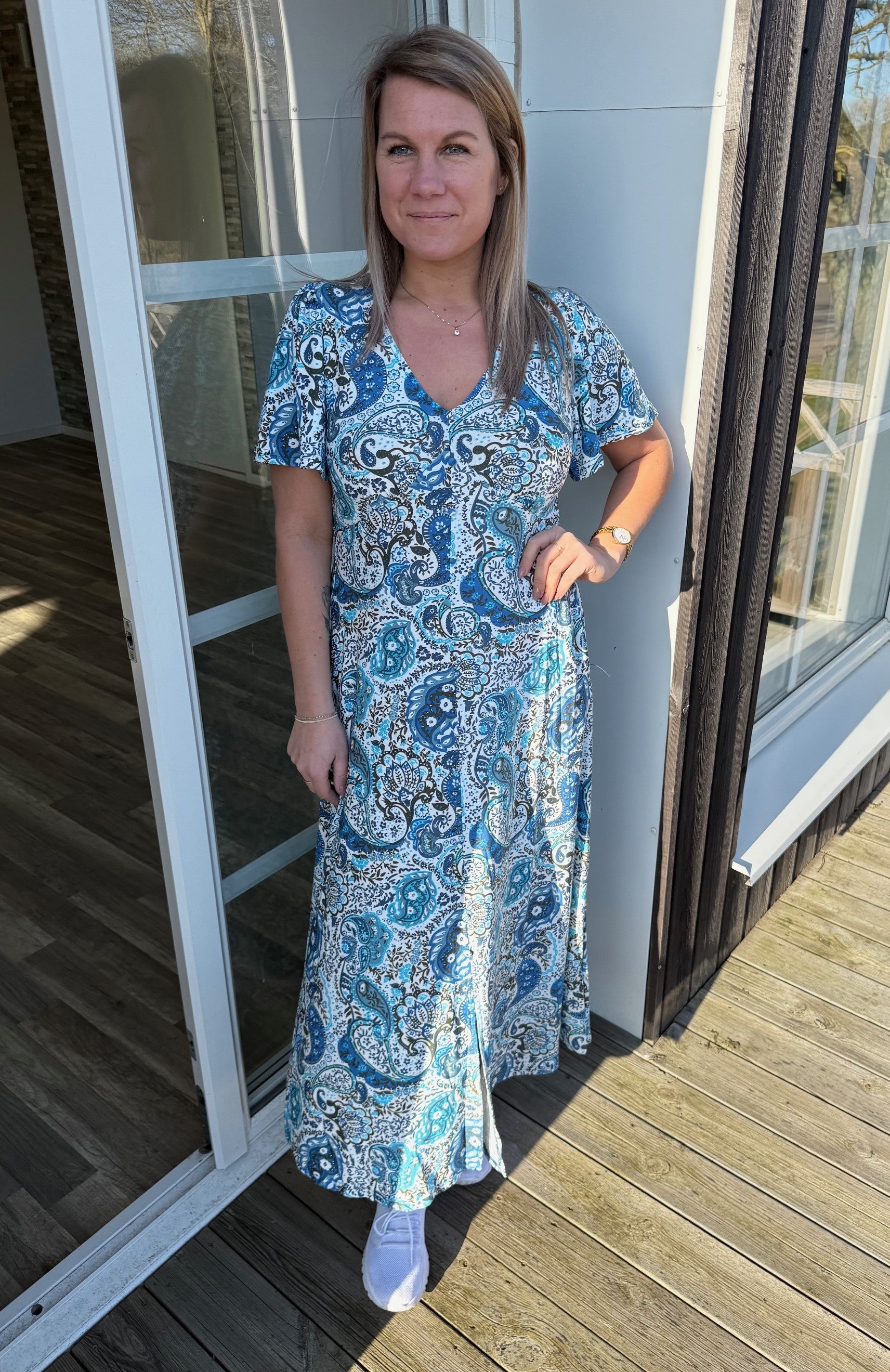 Iris- Klänning - Paisley  - Blå