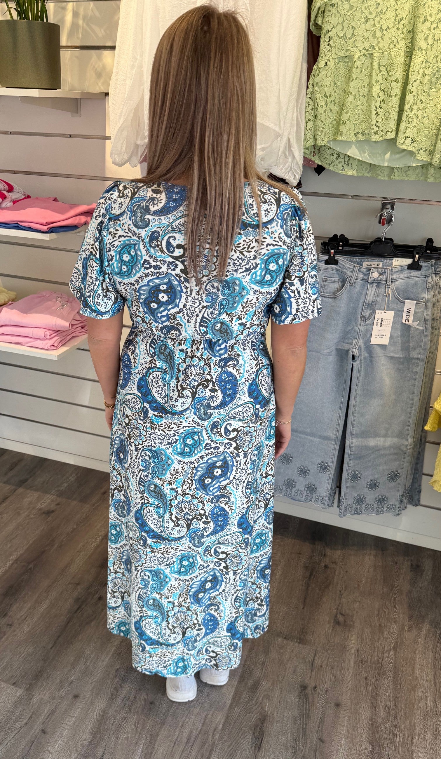 Iris- Klänning - Paisley  - Blå