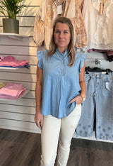 Jackie - Topp - Ljus Denim - Nyhet
