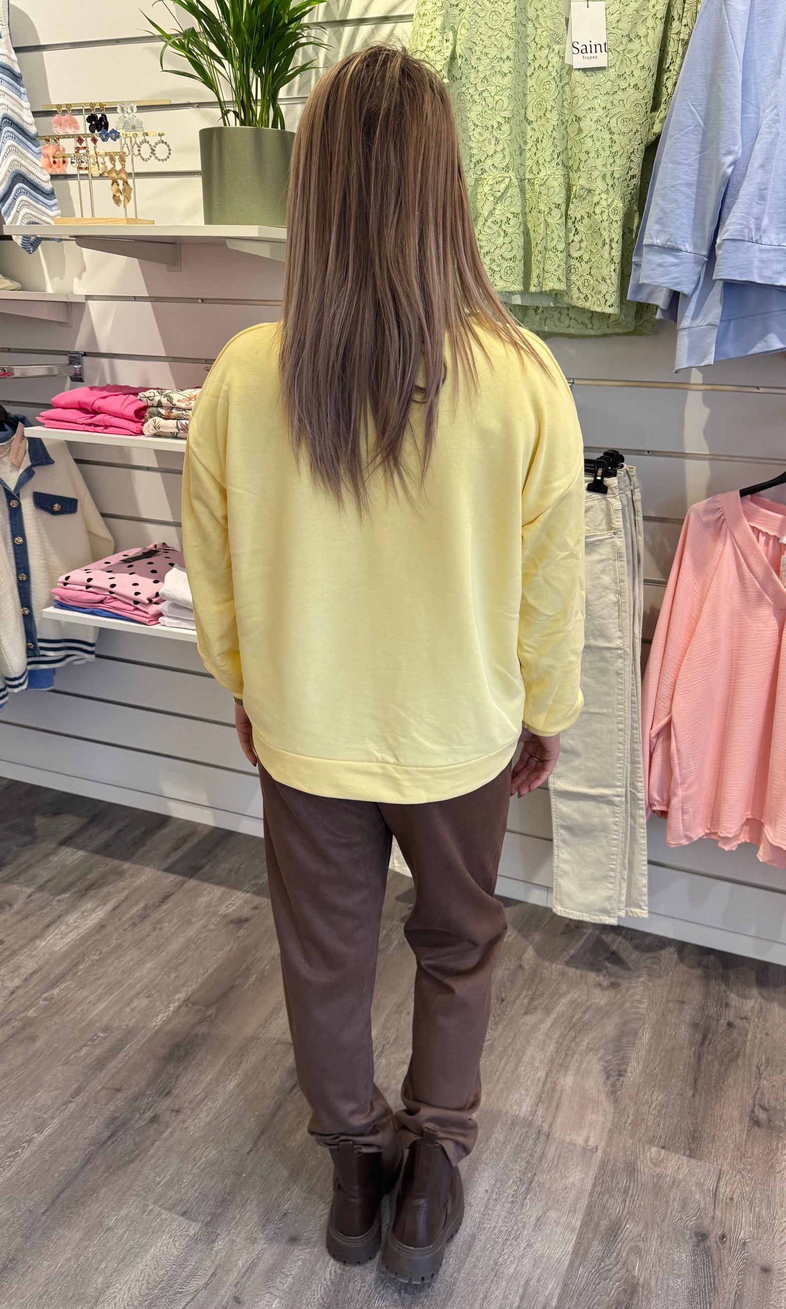 Jessa - Sweatshirt-  Love - Gul/Fango