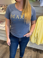Jeanette - Tshirt - Marta - Denimblå