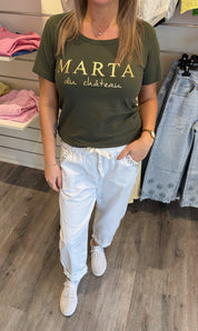 Jeanette - Tshirt - Marta - Khaki- Nyhet