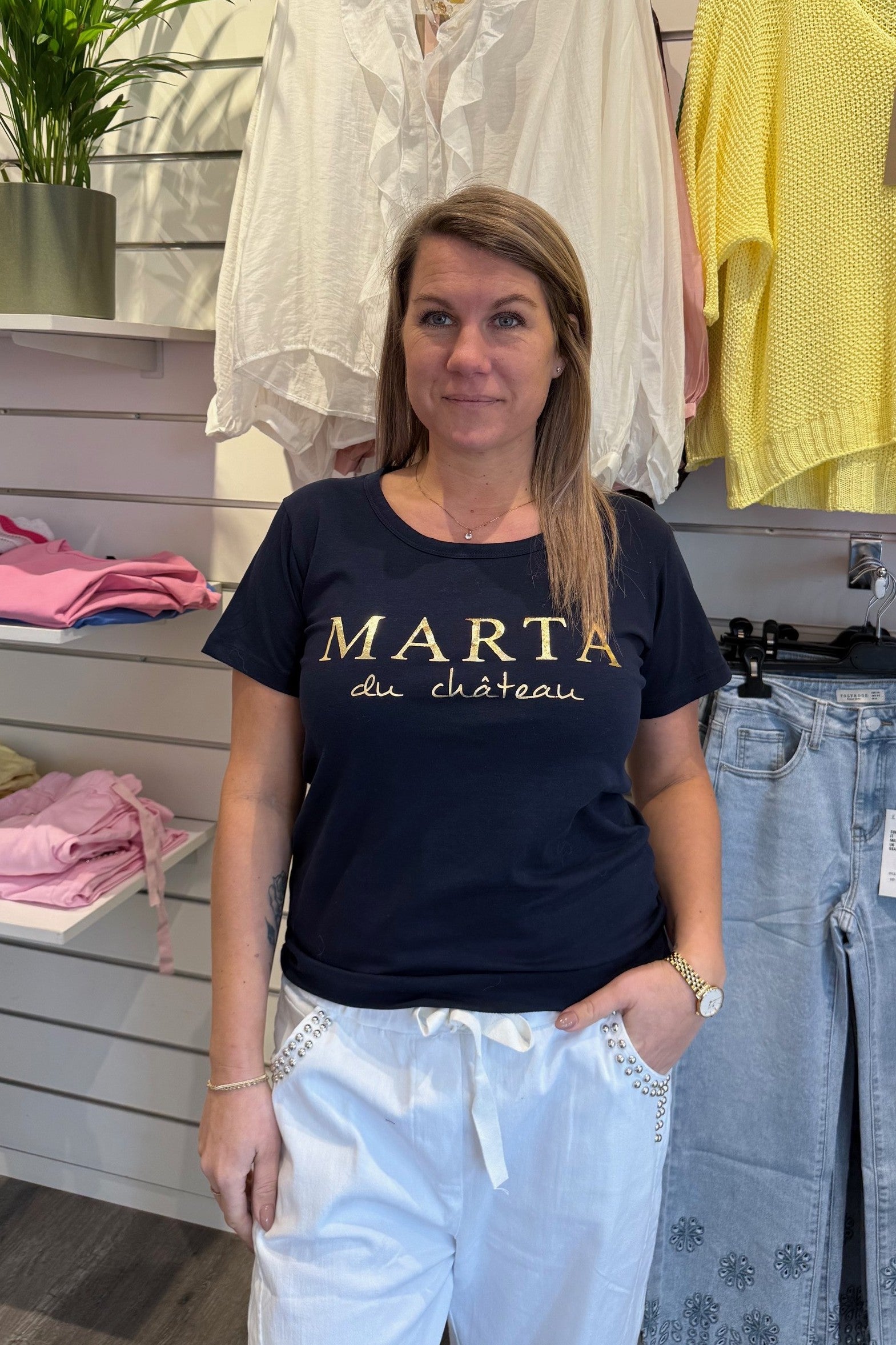 Jeanette - Tshirt - Marta - Marinblå - Nyhet