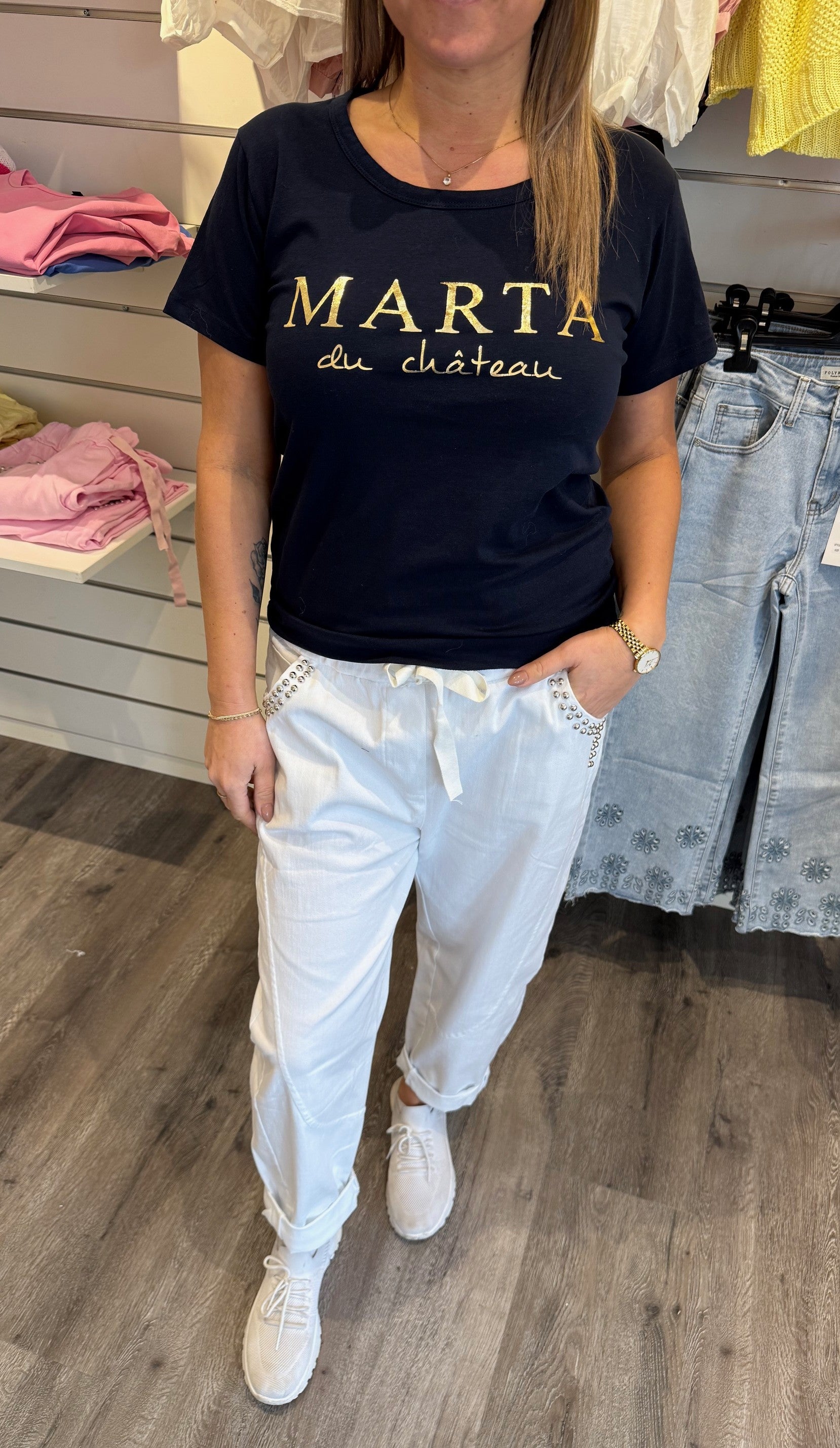 Jeanette - Tshirt - Marta - Marinblå - Nyhet