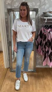 Jeanette - Tshirt - Marta - Vit- Nyhet