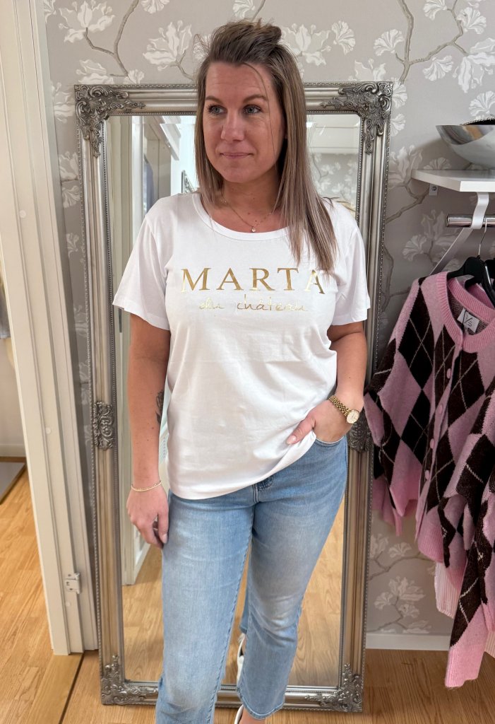 Jeanette - Tshirt - Marta - Vit- Nyhet