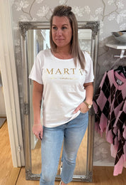 Jeanette - Tshirt - Marta - Vit- Nyhet