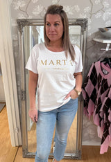 Jeanette - Tshirt - Marta - Vit- Nyhet