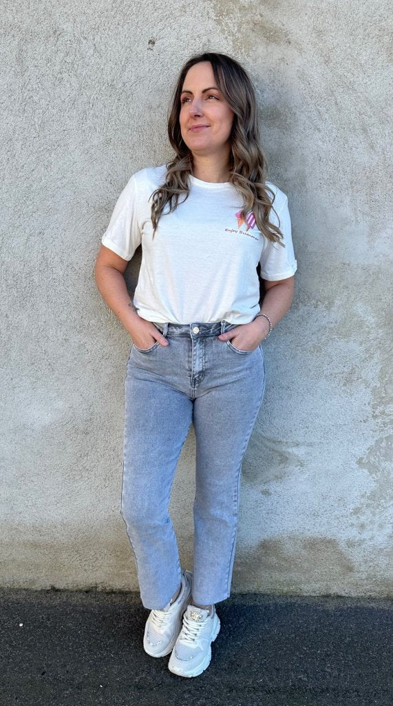 Jenna - Jeans - Flare - Grå