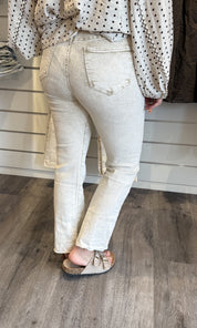 Jenna Jeans  Flare Tvättad beige