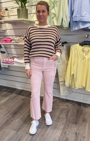 Jenna - Jeans - Flare - Ljusrosa