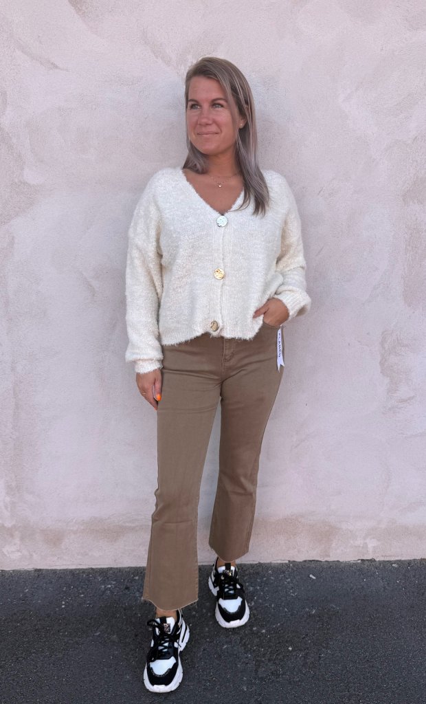 Jenna - Jeans - Flare - Taupe - Nyhet