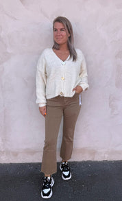 Jenna - Jeans - Flare - Taupe - Nyhet