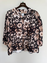 Jordan blus Flower Svart