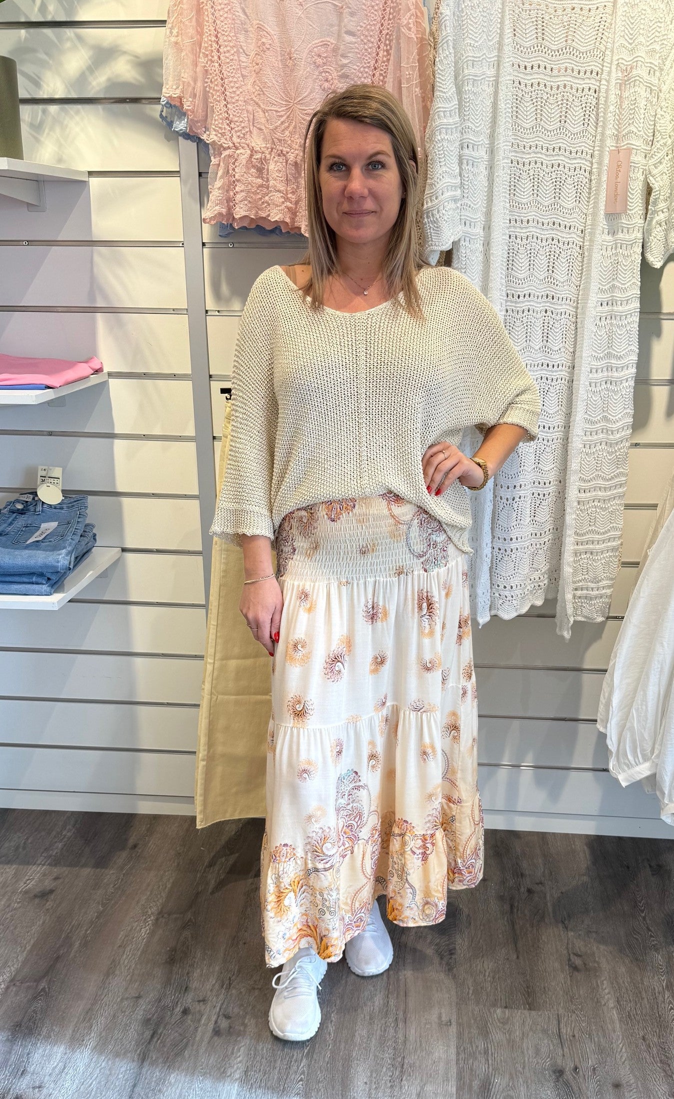 Josefina - Kjol - Mönster - Beige