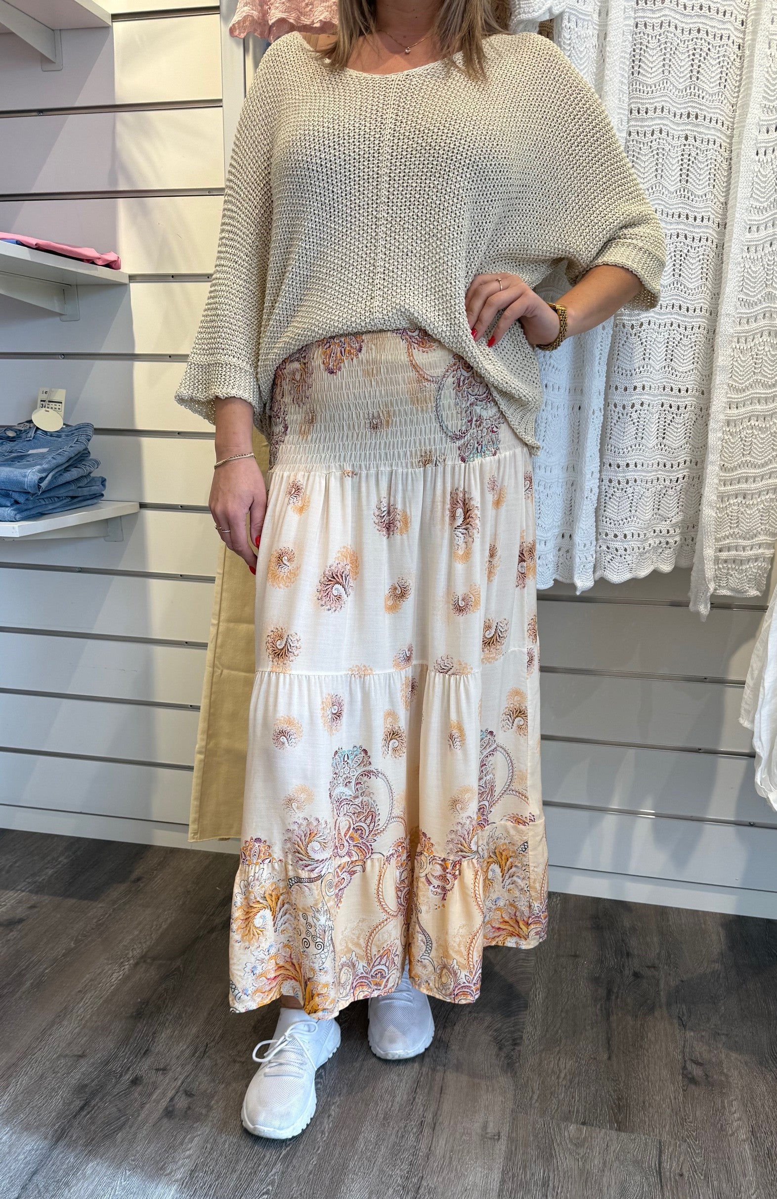 Josefina - Kjol - Mönster - Beige