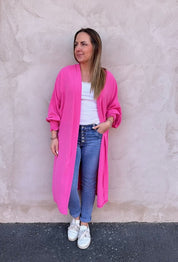 Juia- Kofta med smock - Bubblegum- Nyhet