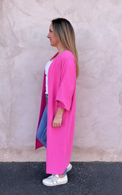 Juia- Kofta med smock - Bubblegum- Nyhet