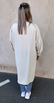 Juia- Kofta med smock - Beige- Nyhet