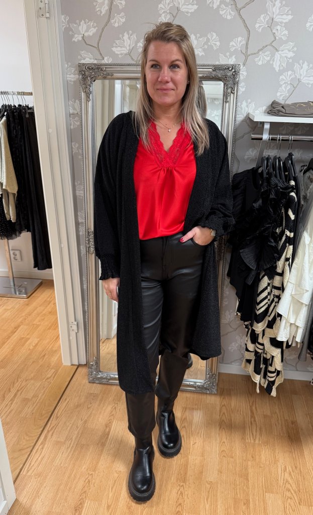 Julia- Kofta med smock - Svart/Glitter - Nyhet