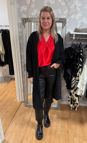 Julia- Kofta med smock - Svart/Glitter - Nyhet