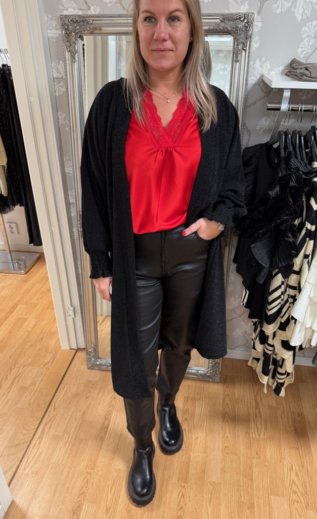 Julia- Kofta med smock - Svart/Glitter - Nyhet