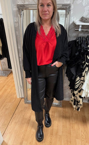 Julia- Kofta med smock - Svart/Glitter - Nyhet