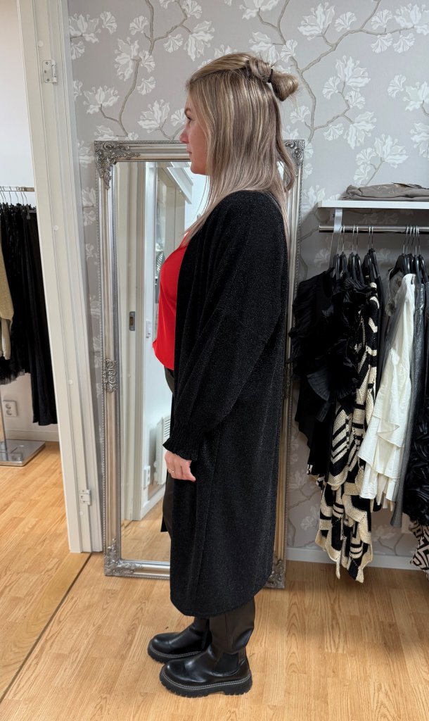 Julia- Kofta med smock - Svart/Glitter - Nyhet