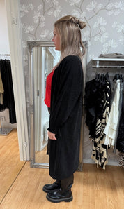 Julia- Kofta med smock - Svart/Glitter - Nyhet