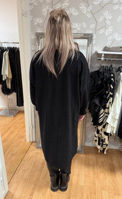 Julia- Kofta med smock - Svart/Glitter - Nyhet