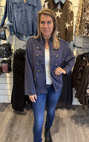 Justina mockaimitations jacka navy