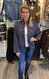 Justina mockaimitations jacka navy