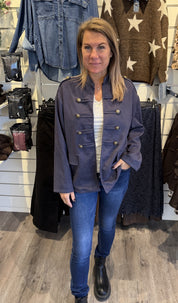 Justina mockaimitations jacka navy