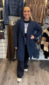 Zorina Teddyjacka Lång Navy