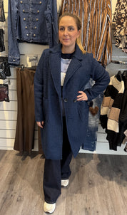 Zorina Teddyjacka Lång Navy