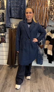 Zorina Teddyjacka Lång Navy