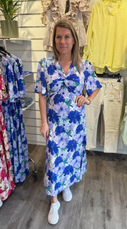 Kate Klänning Flower Blå