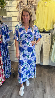 Kate Klänning Flower Blå