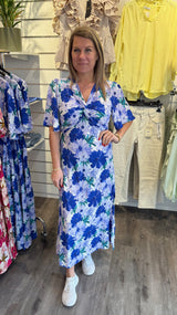 Kate Klänning Flower Blå
