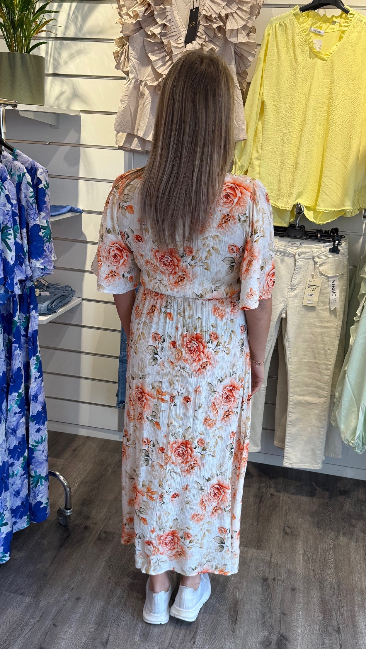 Kate Klänning Flower Orange