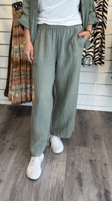 Katja Linnebyxa Khaki